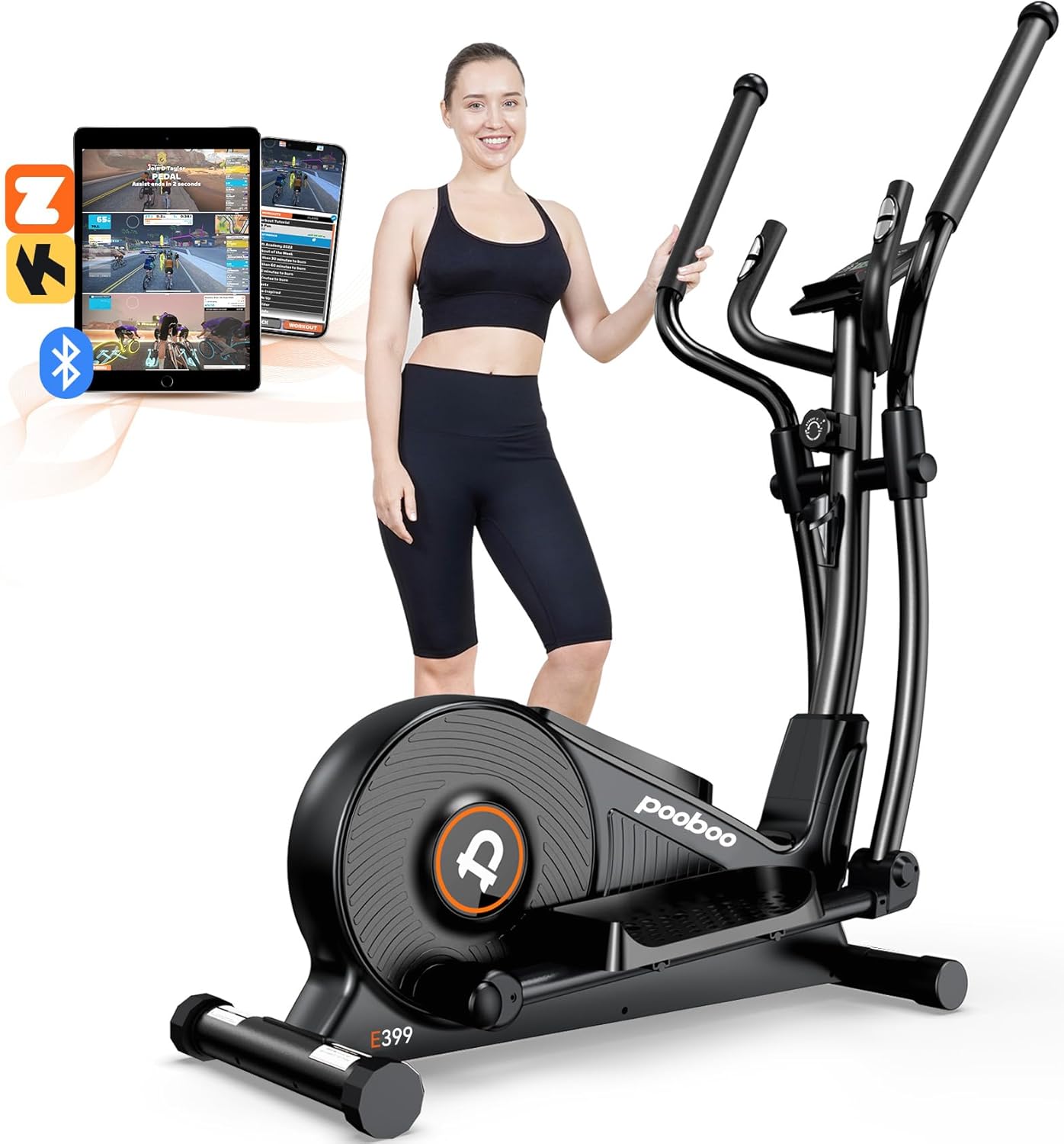 pooboo Elliptical Machine with 16-Level Resistance for Home