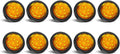 2 Inch Amber 9 LED Trailer Marker Lights - 10 Pack