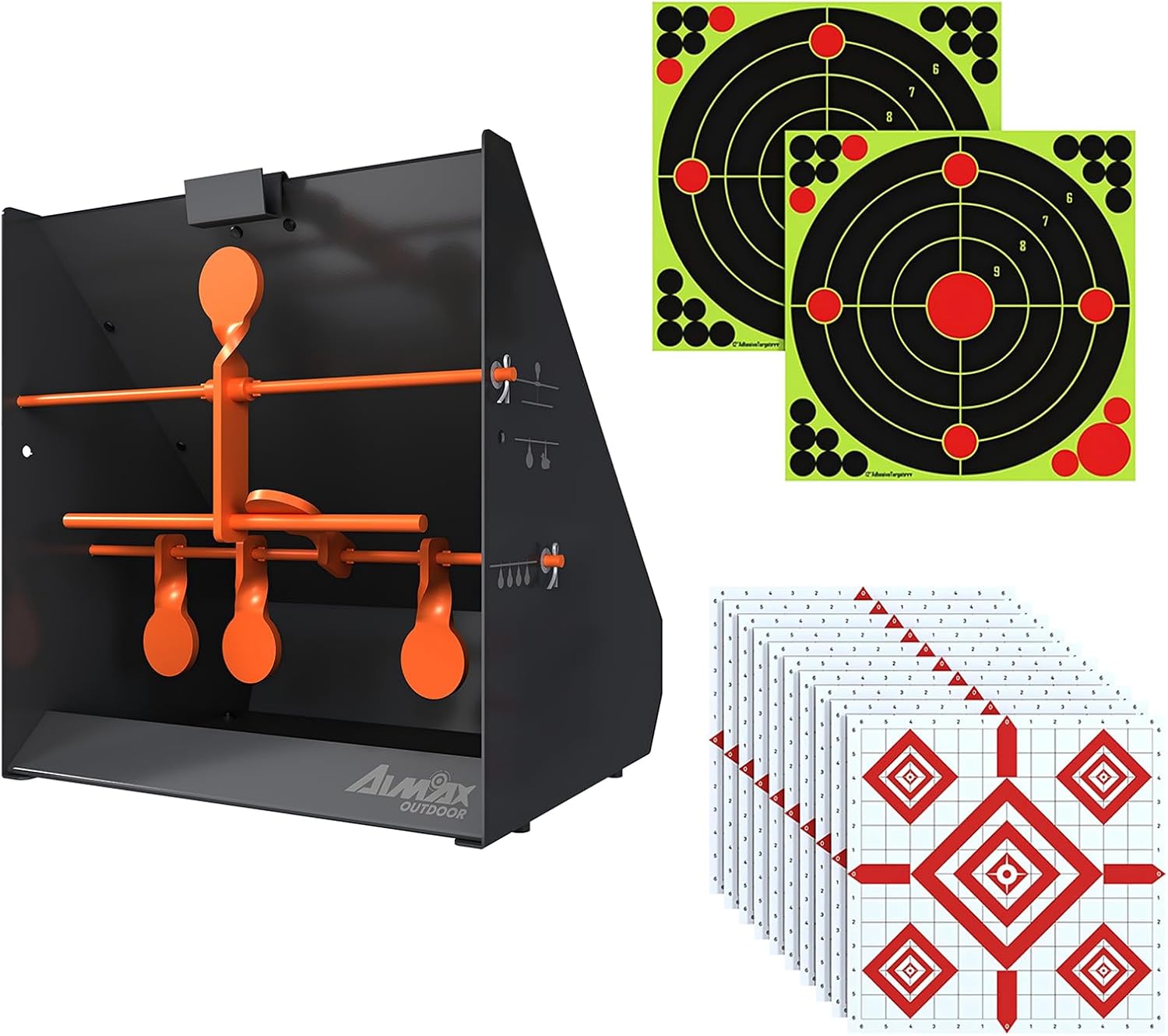 Pellet Gun Target Trap with Center Shot for Indoor and Outdoor Use