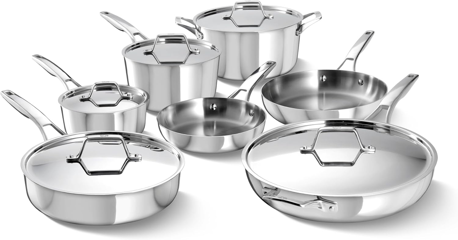 Premier Stainless Steel 12-Piece Cookware Set for Every Kitchen