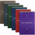 Quad Ruled 6x9 Top Bound Spiral Graph Paper Notebook - Portable 6-Pack
