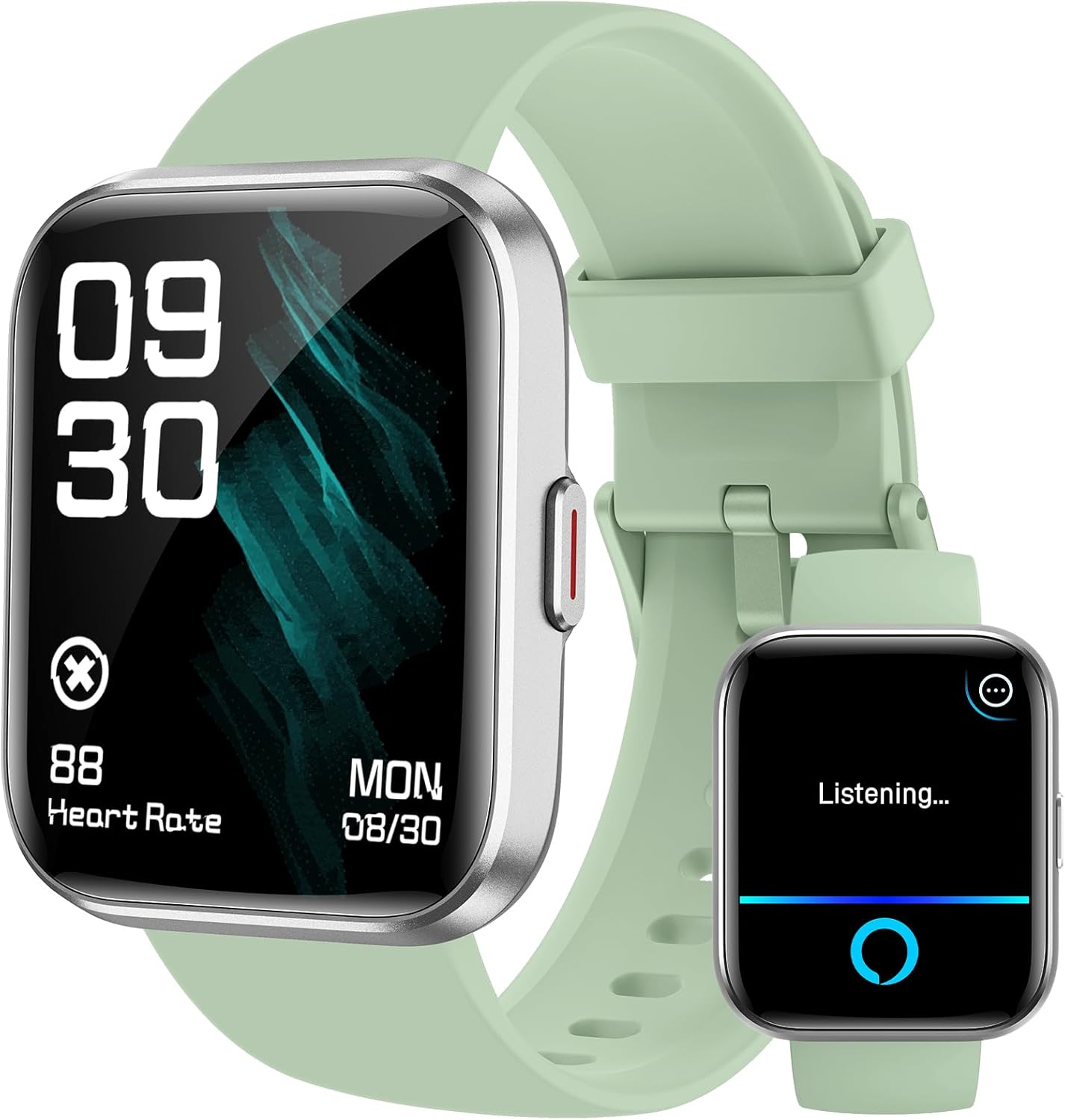 Alexa Smartwatch: Call, Fitness, Health Tracker - Green