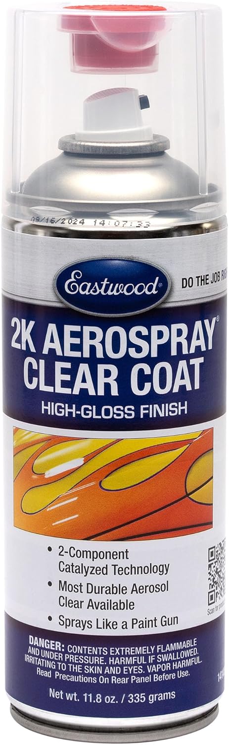 Eastwood 2k Aerosol Spray Clear Coat for Durable Automotive Finish