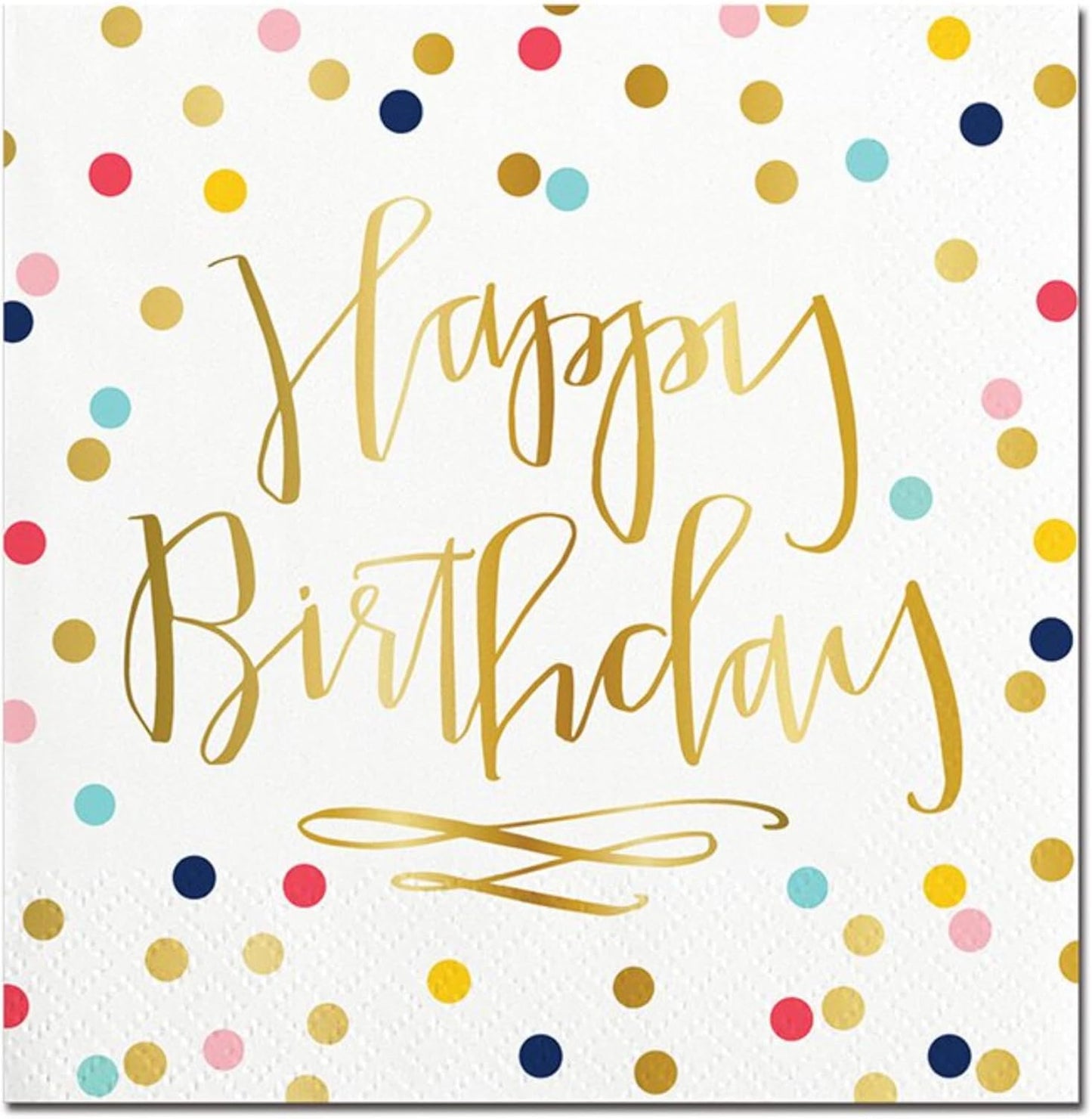 Happy Birthday Beverage Napkins Set