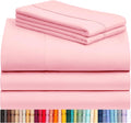 Split King Baby Pink 5 PC Sheet Set - Deep Pocket Cooling Luxury