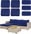 Patio Cushion Covers 7 Pack Navy - Waterproof Replacement Set