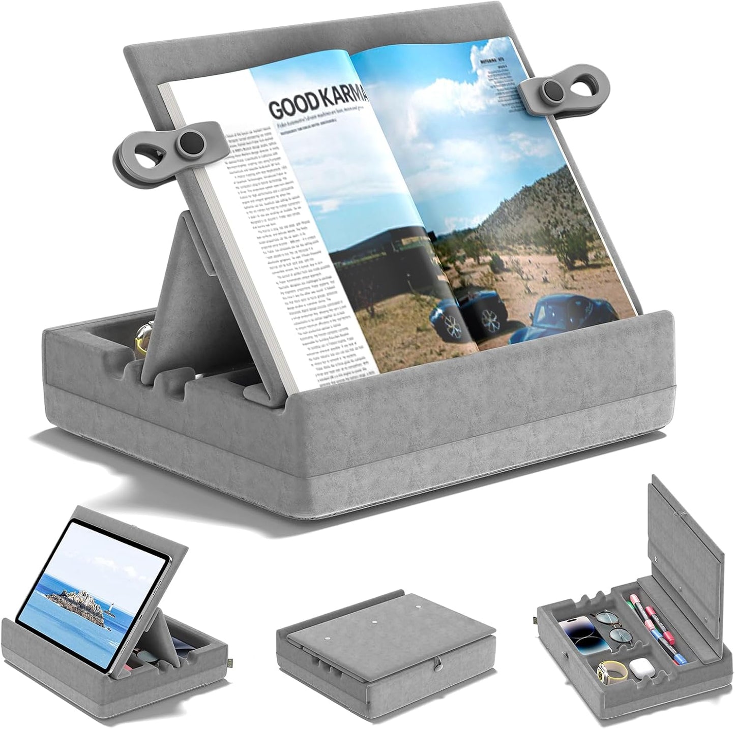 KDD Foldable Tablet Holder with Storage
