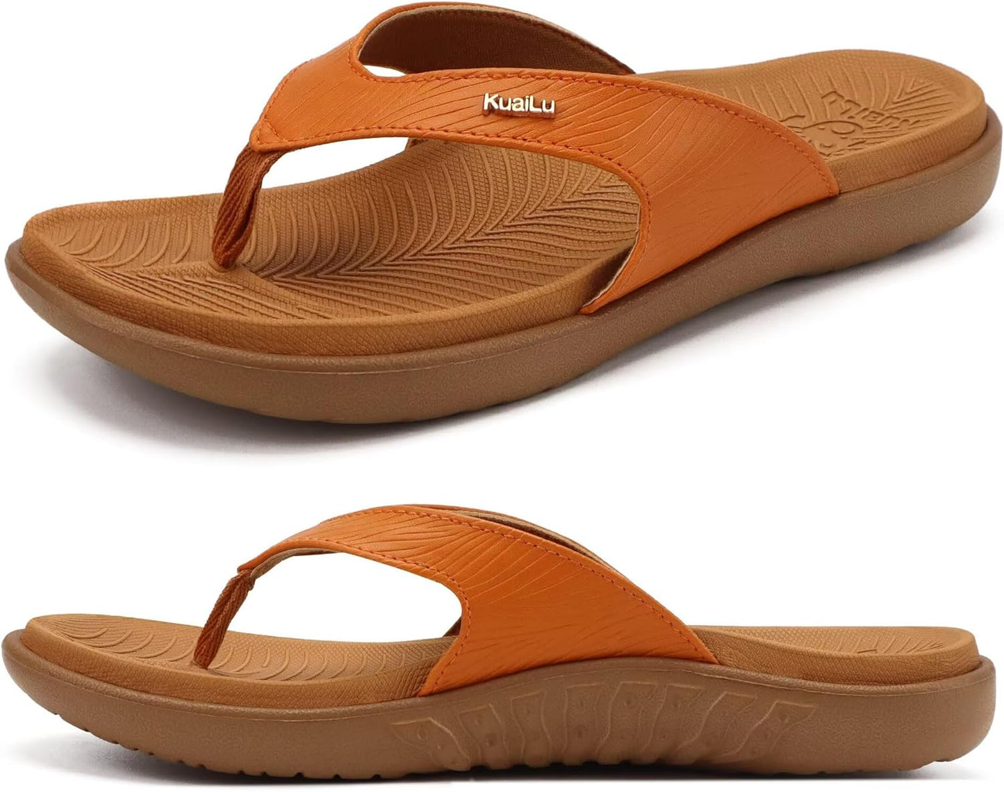 KuaiLu Flip Flops for Women with Orthotic Arch Support Comfort