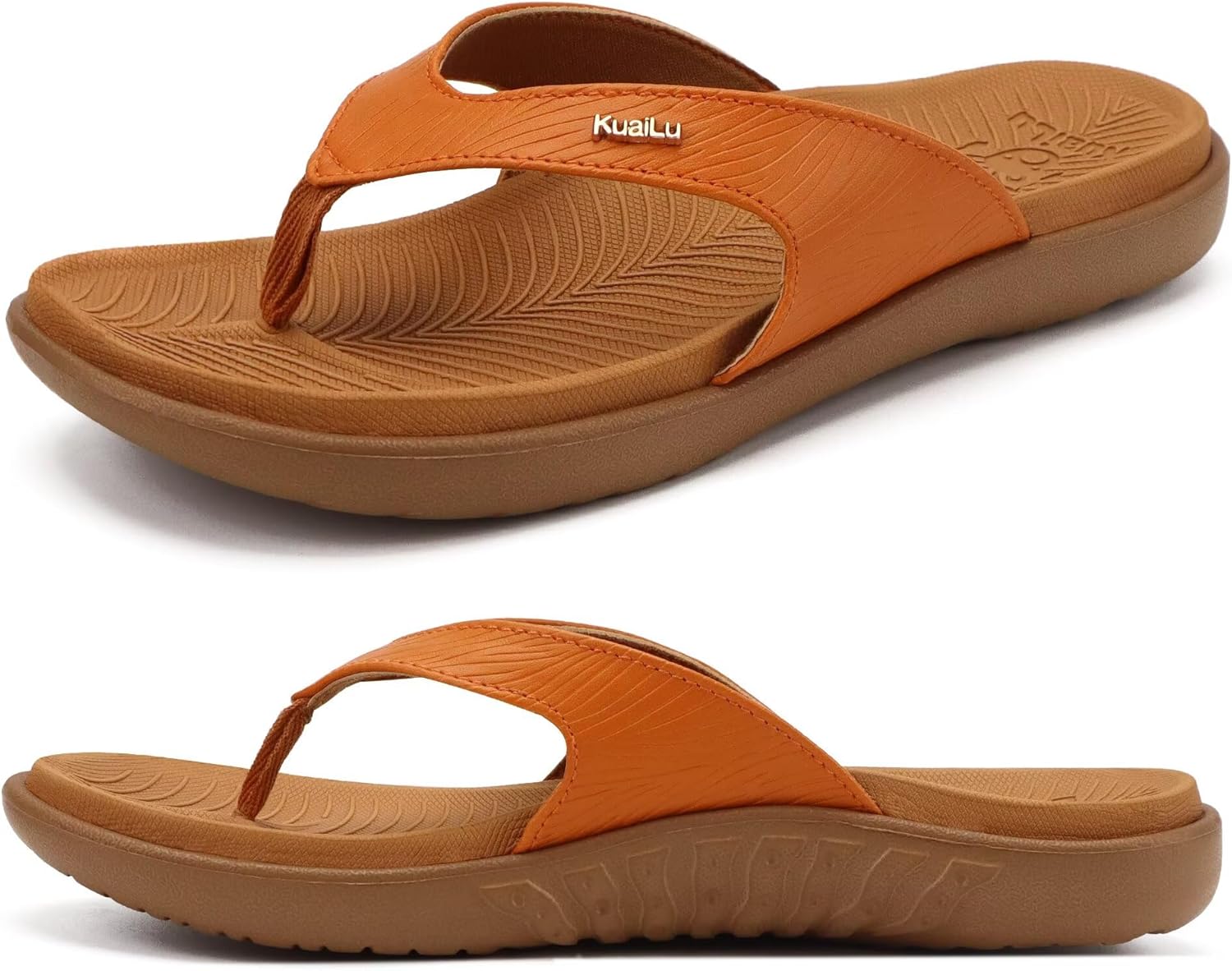KuaiLu Flip Flops For Women with Comfortable Arch Support