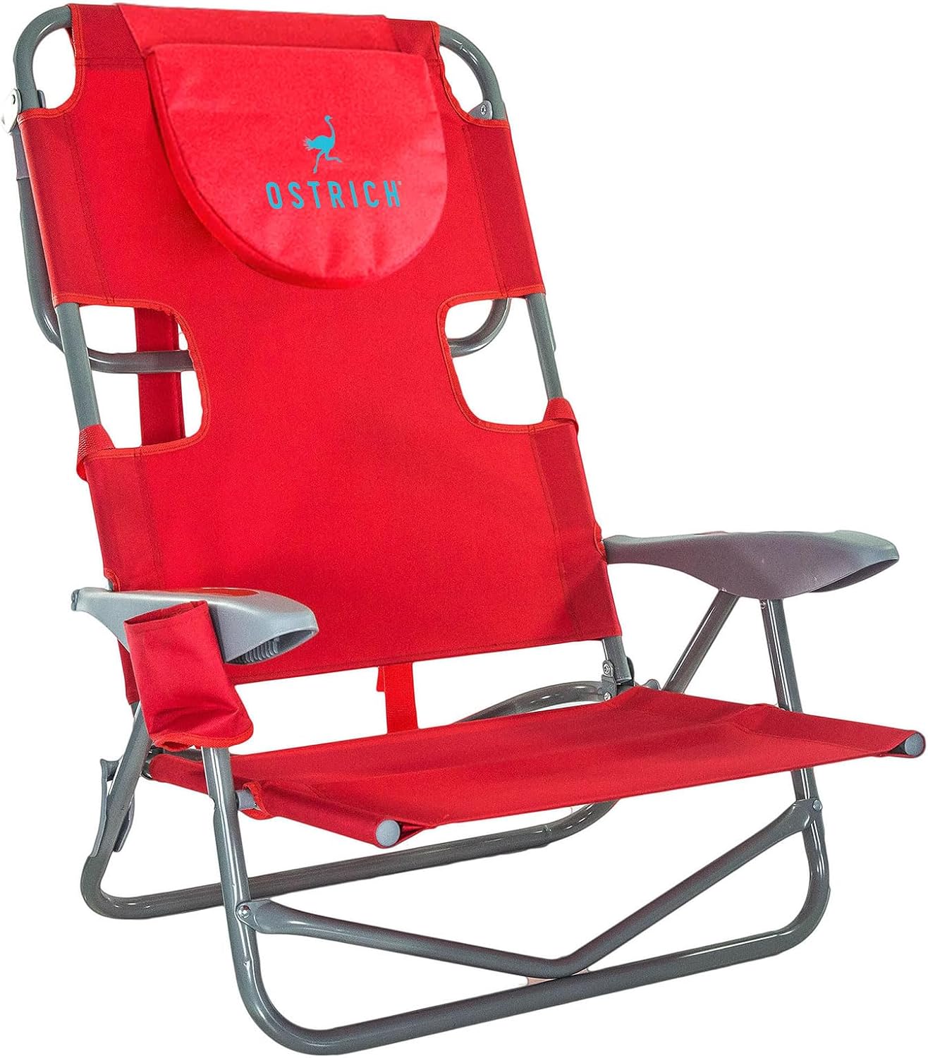 Ostrich On Your Back Backpack Beach Chair with Face Hole