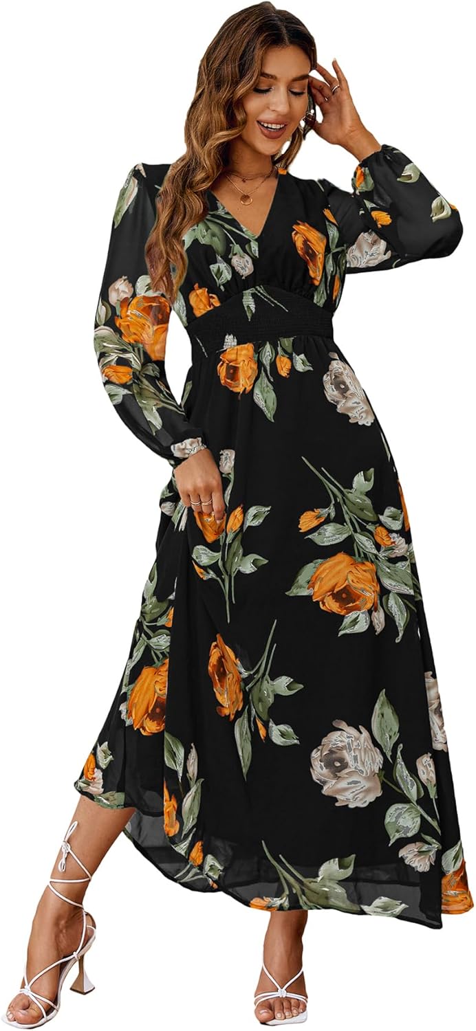 Simplee Women's Boho Floral Maxi Dress for Every Occasion