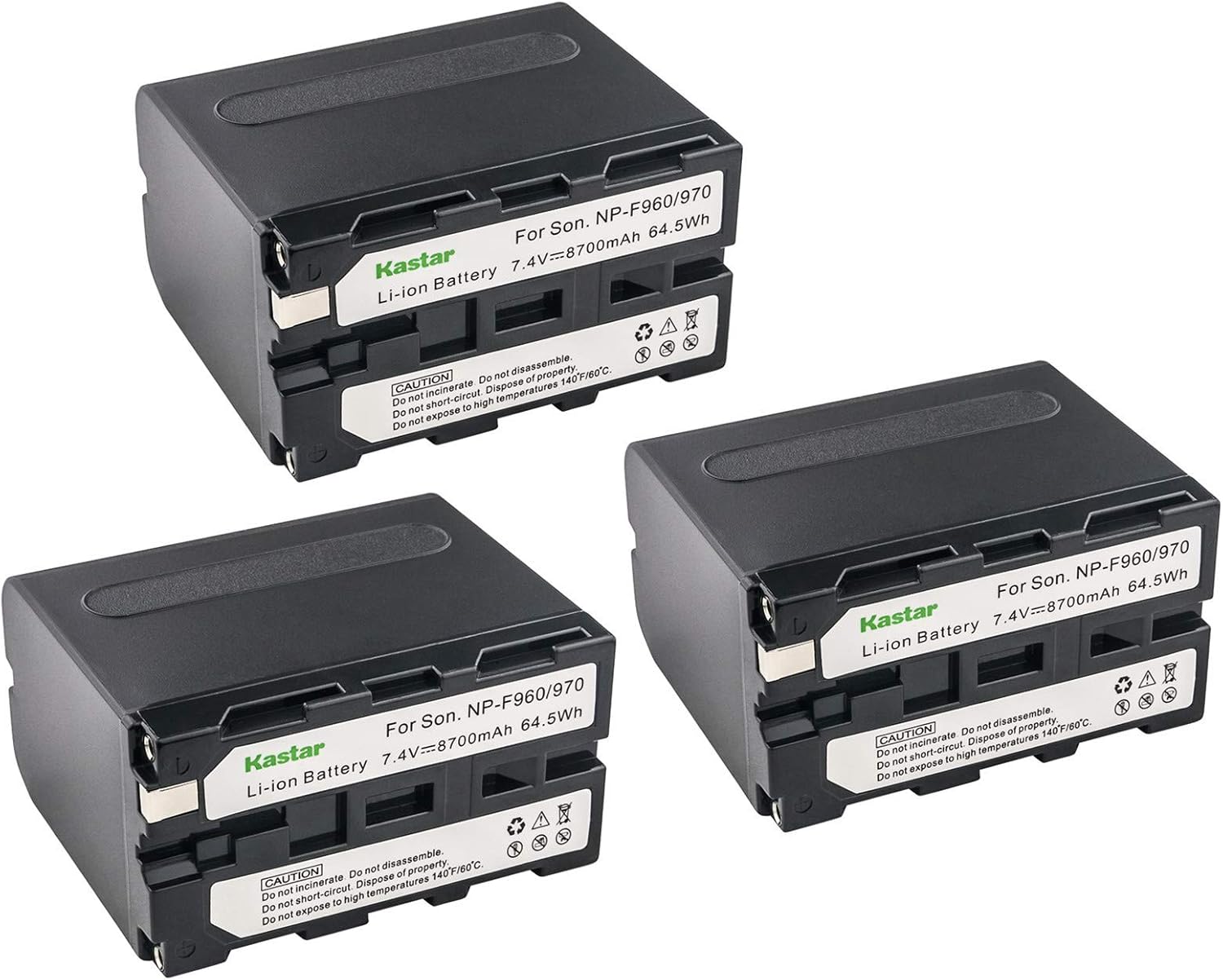 Kastar Battery 3-Pack Replacement for Sony NP-F970 and More