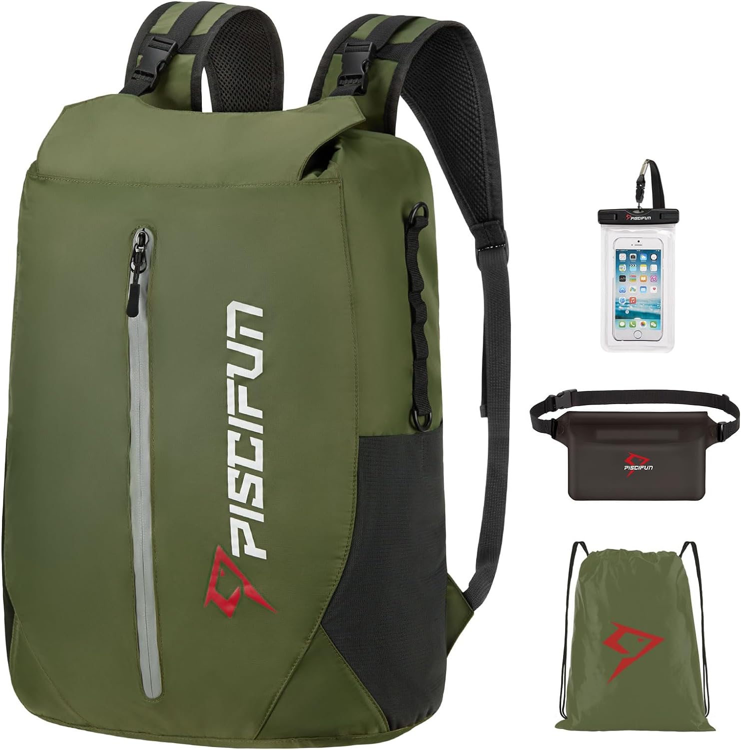 Piscifun Waterproof Dry Bag Set - 3 Sizes, Waist Pouch, Phone Case!