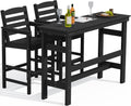 Outdoor Bar Table and Chairs Set - All-Weather Adirondack Bar Set