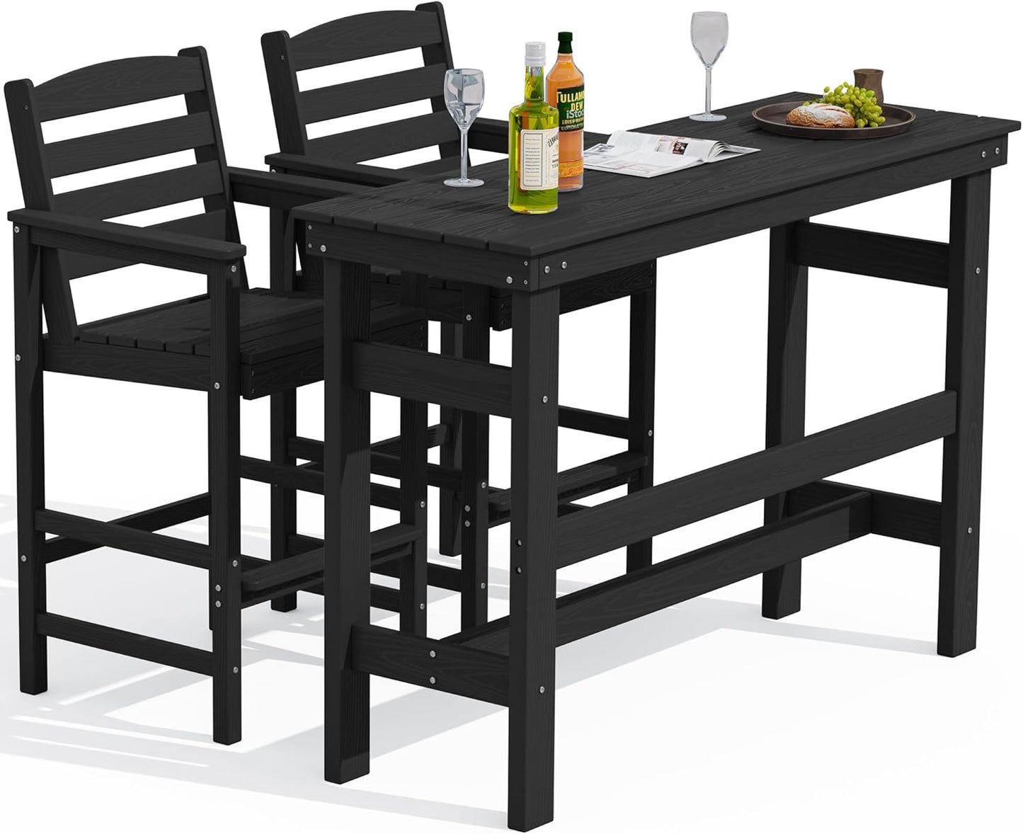 Adirondack Outdoor Bar Table and Chairs Set for Patio Use