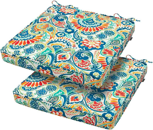Magpie Fabrics Square Corner Seat Cushion for Indoor Outdoor Use