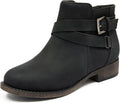 Ataiwee Women's Ankle Boots - Classic Side Zip, Low Chunky Heel Shoes