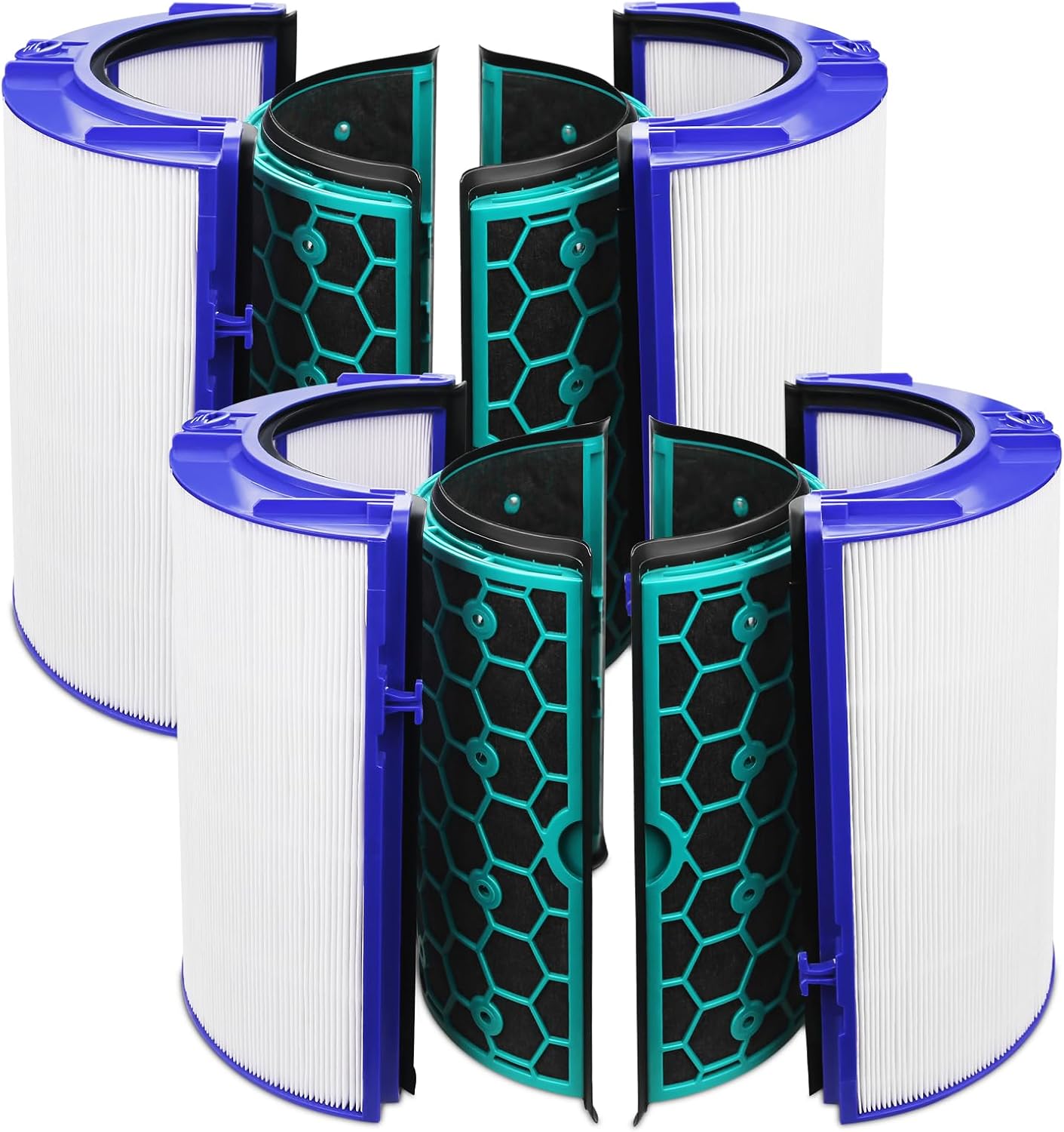 2-Pack True HEPA & Carbon Filters for Dyson Air Purifiers
