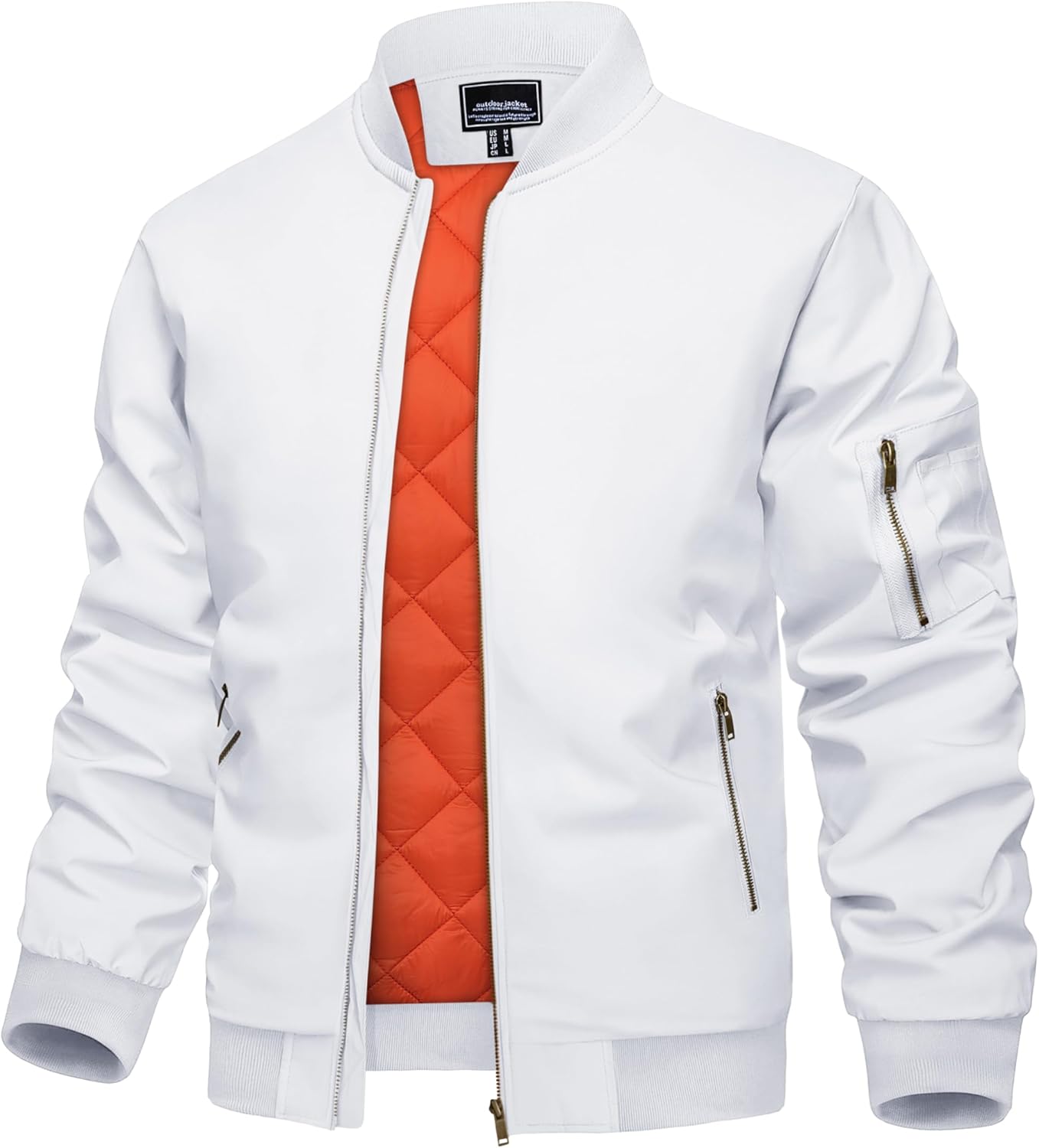 KEFITEVD Men's Casual Windproof Bomber Jacket for All Seasons