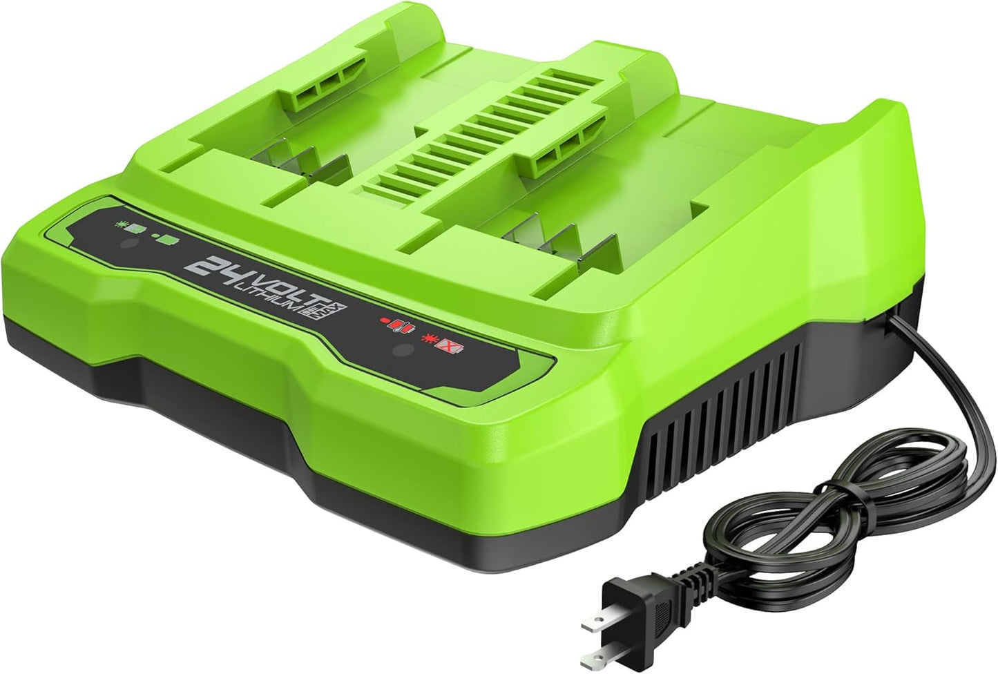 Greenworks 24V Dual Port Battery Charger for Fast Charging