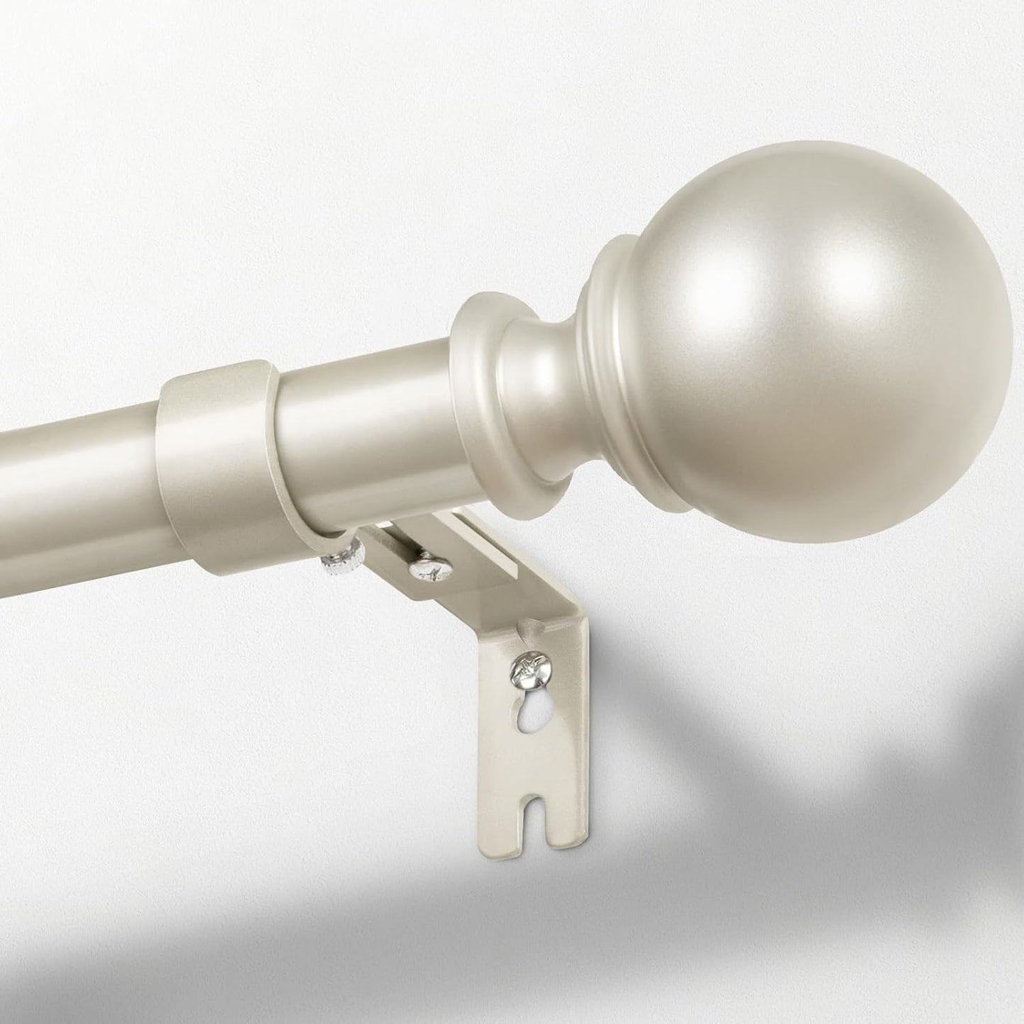 Zeerobee Adjustable Heavy Duty Curtain Rods for Windows 72-144 in
