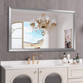 Amorho 60x36 Inch Bathroom Mirror with Thick Metal Frame