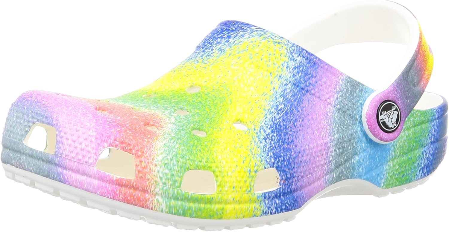 Crocs Women's Classic Marbled Tie-dye Clogs for Colorful Comfort