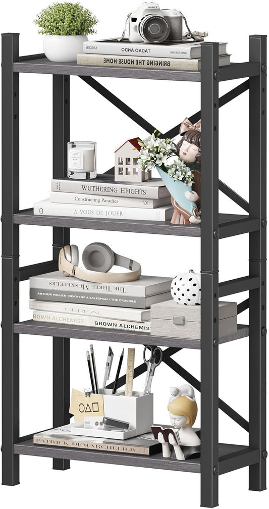 Homeiju 4-Tier Desktop Bookshelf: Stylish Space Saver for Any Room