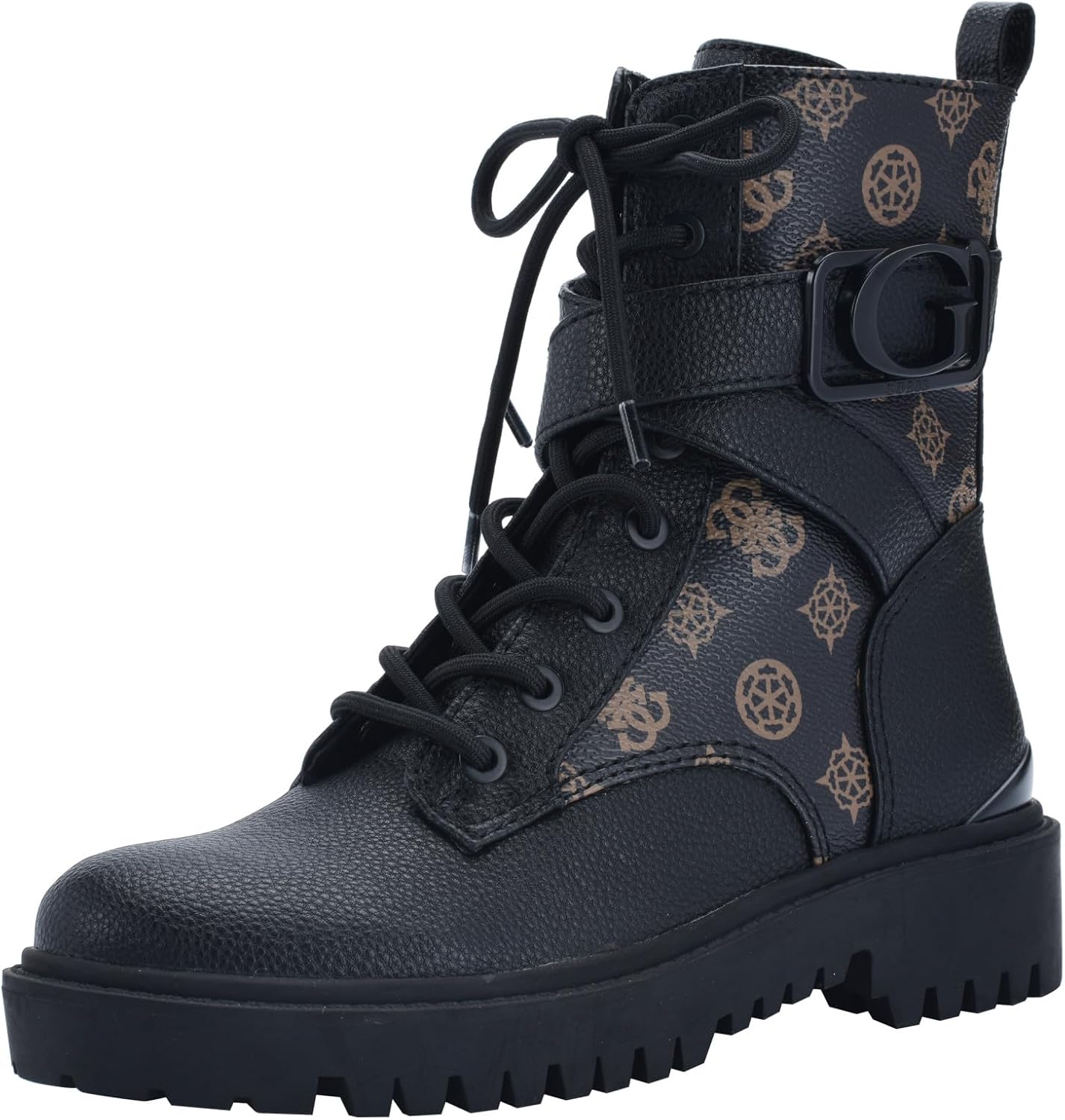 GUESS womens Orana Lace Up Monotone Combat Boot Review
