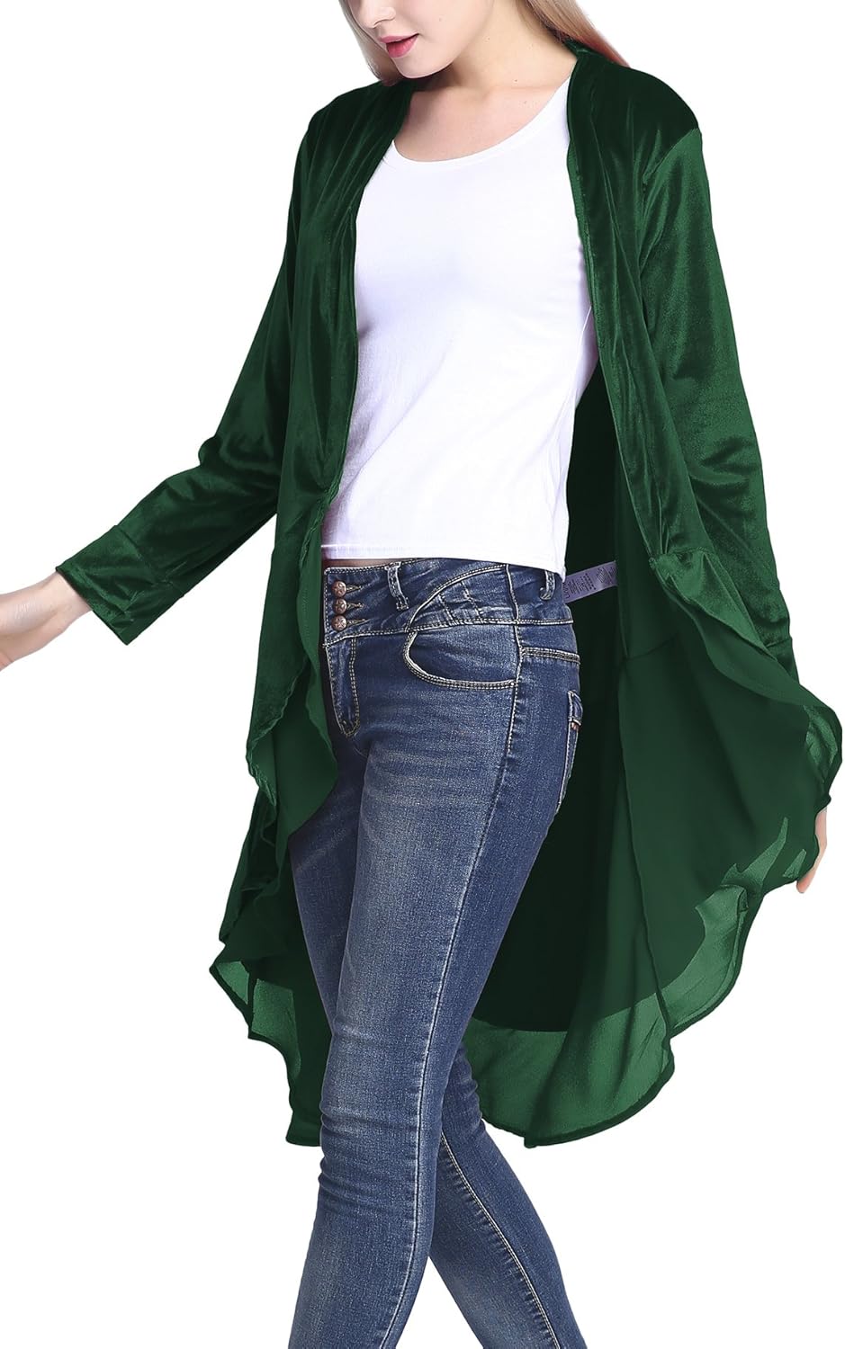 Urban CoCo Women's Long Sleeve Velvet Cardigan Coat Review