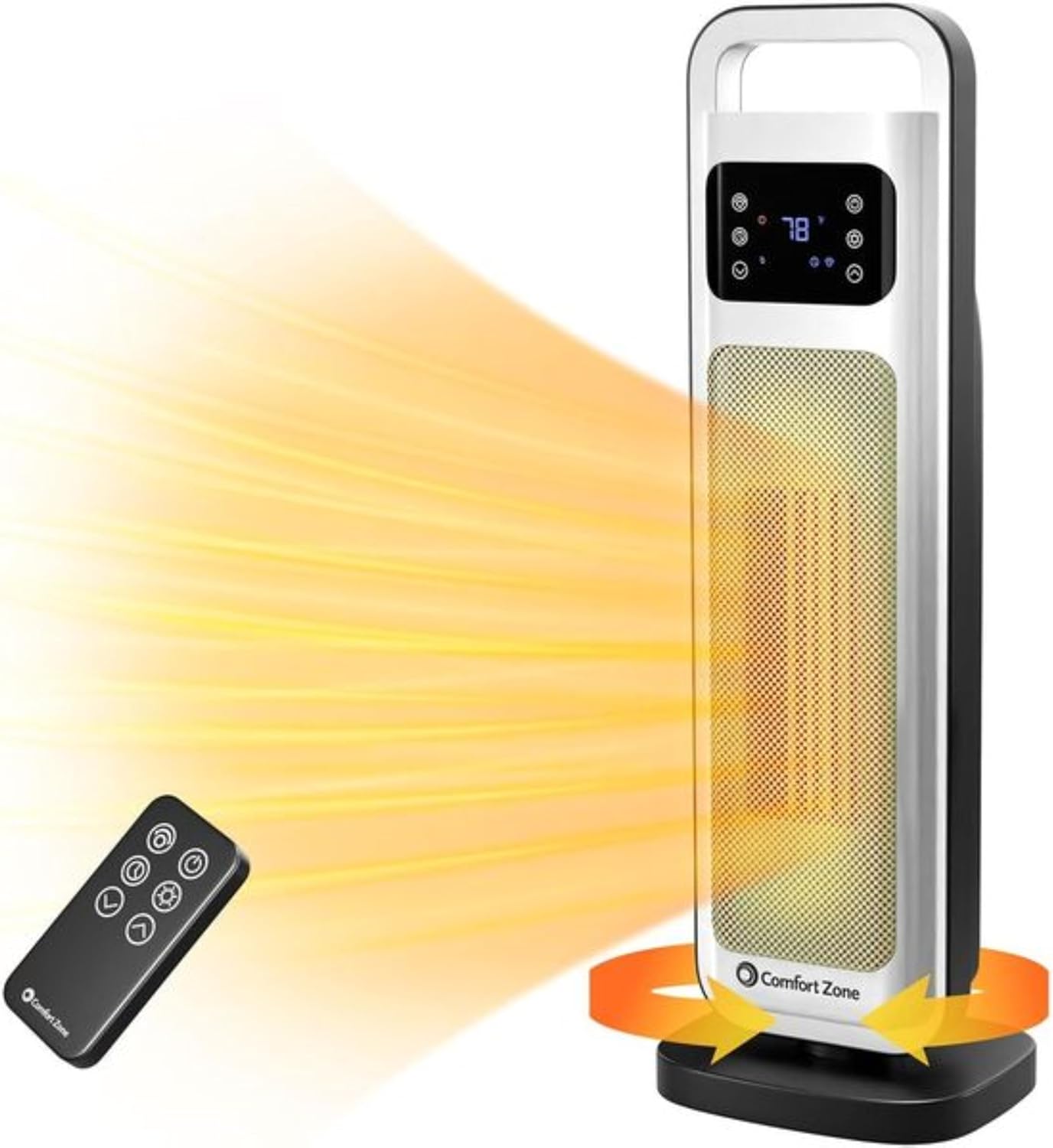 Comfort Zone 26 Indoor Heater: Remote Control, Timer, Oscillation