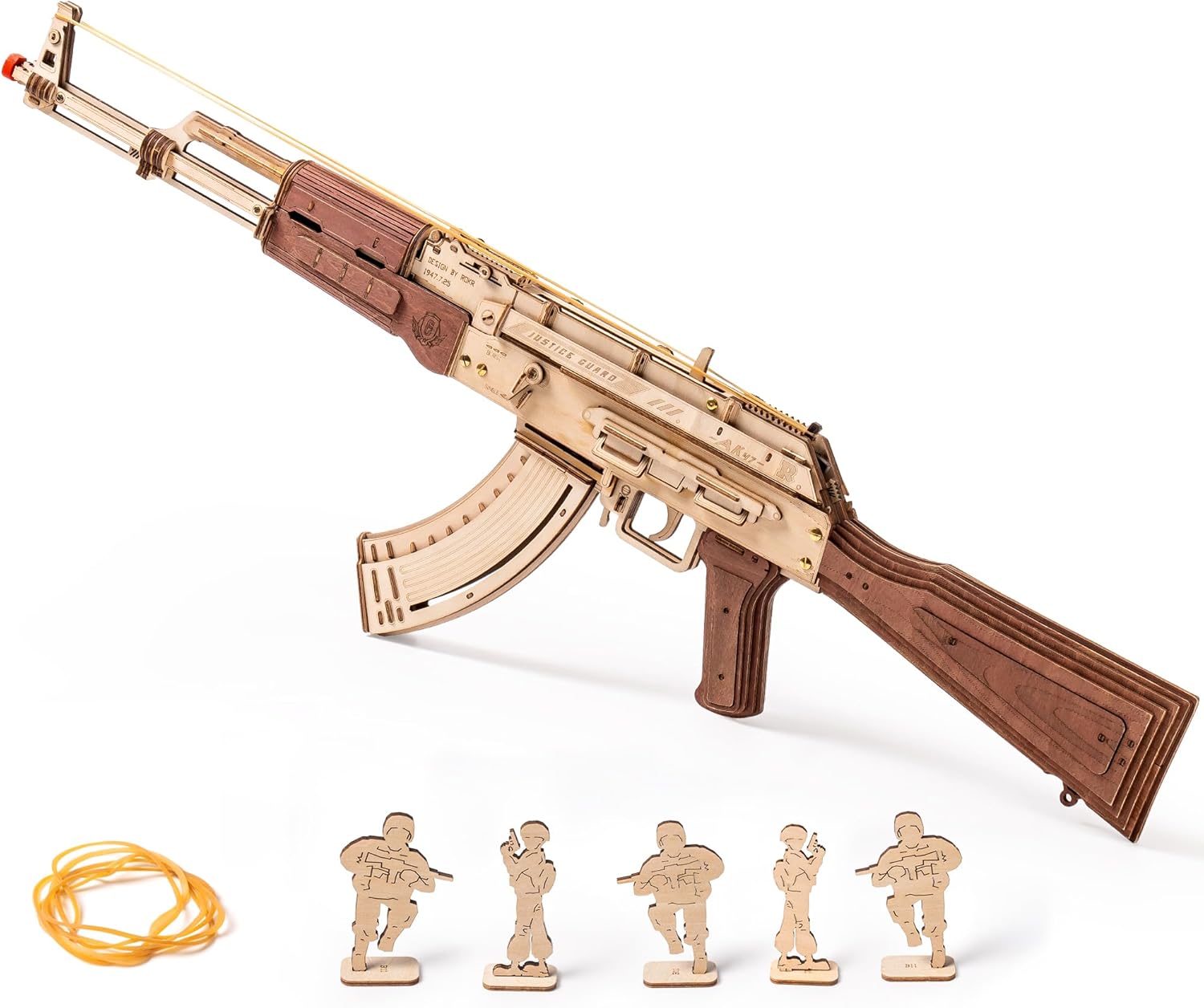 ROKR 3D Puzzles for Adults - Wooden AK47 Rubber Bands Shooter
