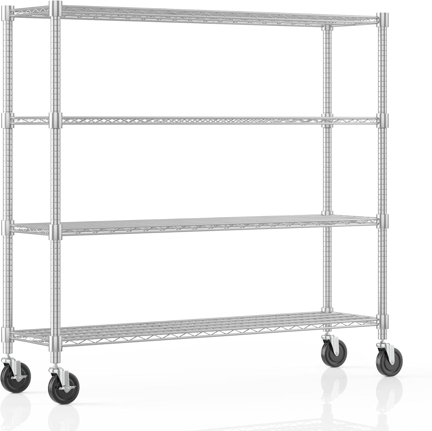 Homdox Heavy Duty Metal Shelves for Storage - 4 Tier Rack