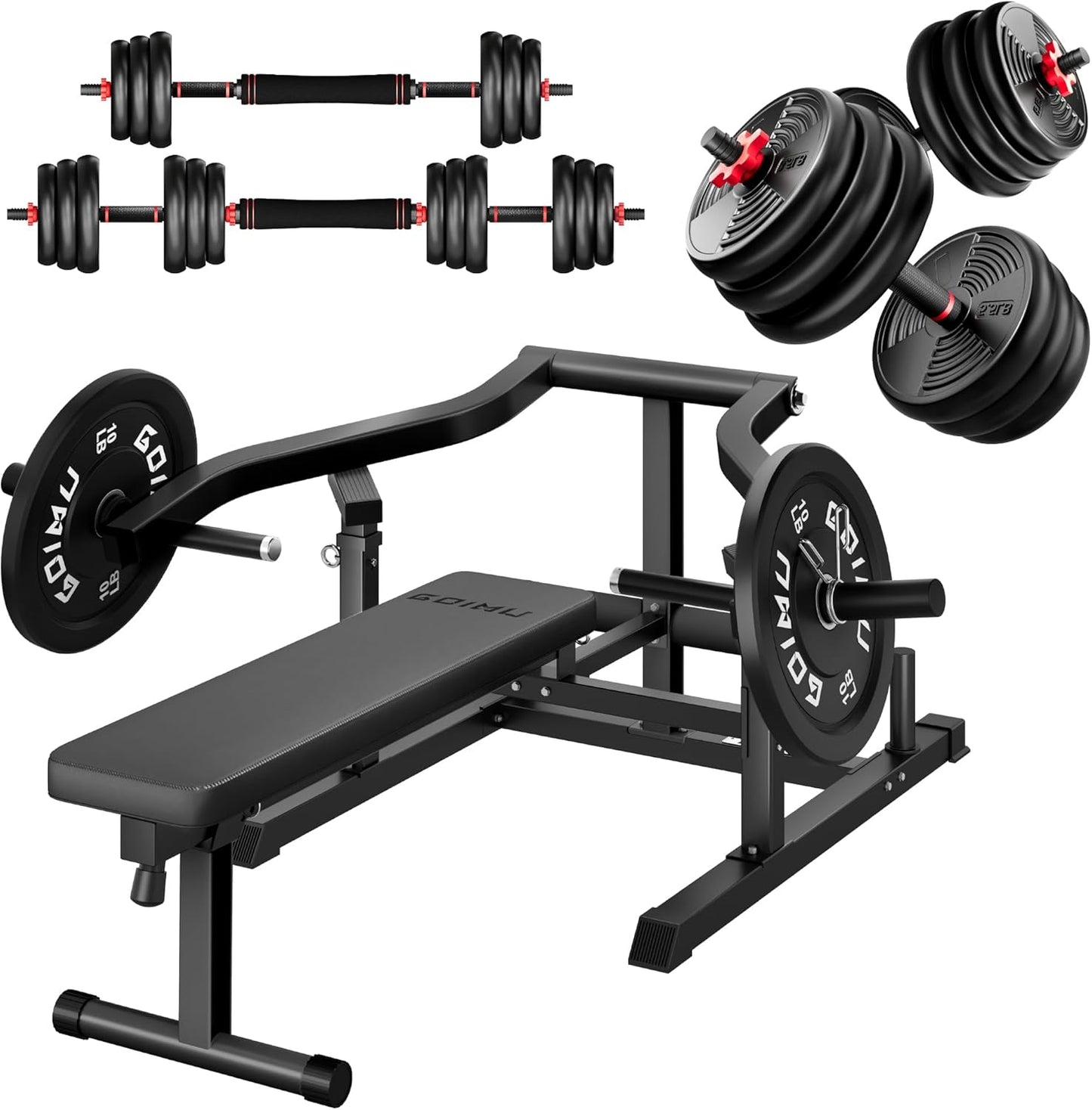 Chest Press Machine for Home Gym - Adjustable Weight Bench
