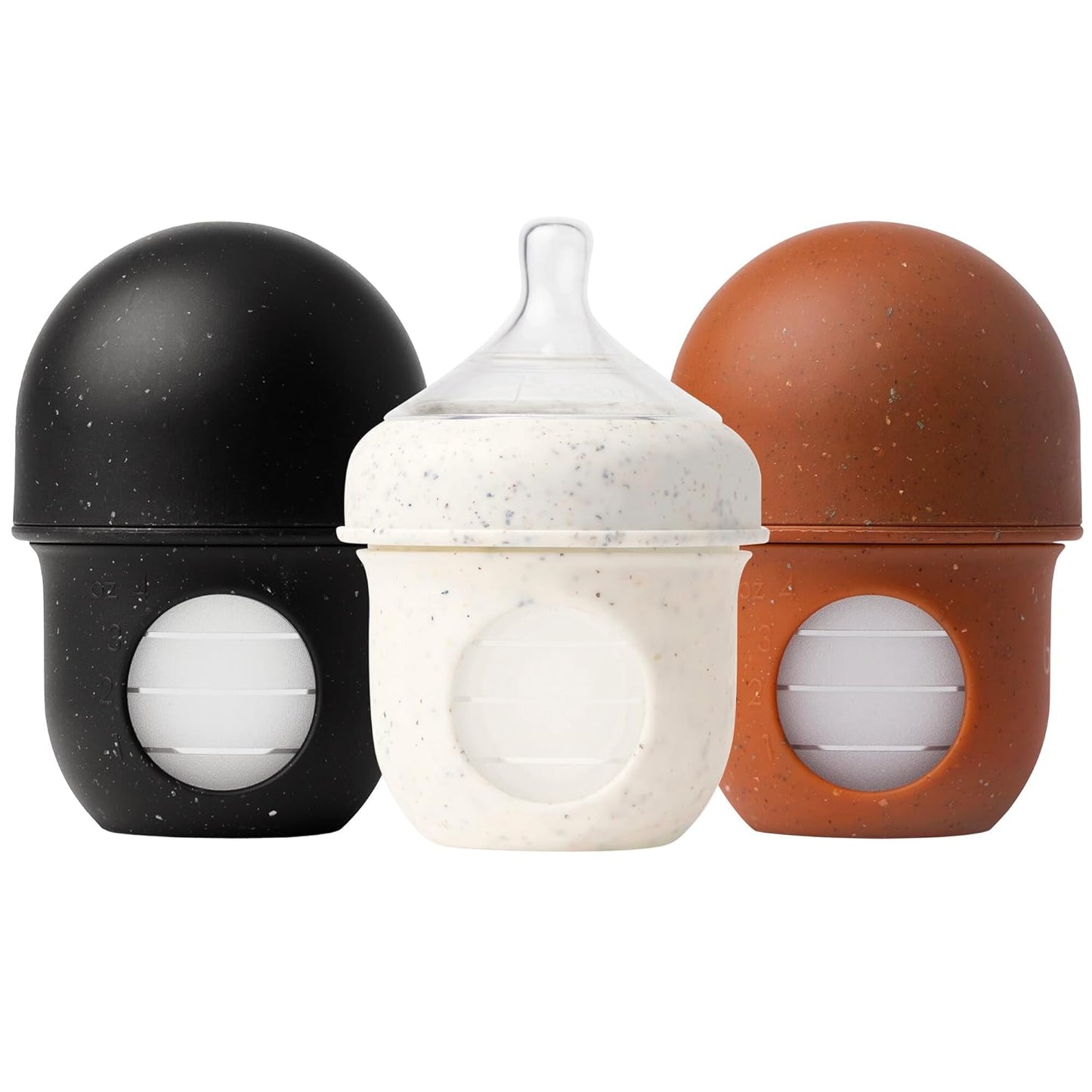 Boon Nursh Reusable Baby Bottles - Silicone Pouch - Slow Flow Nipple