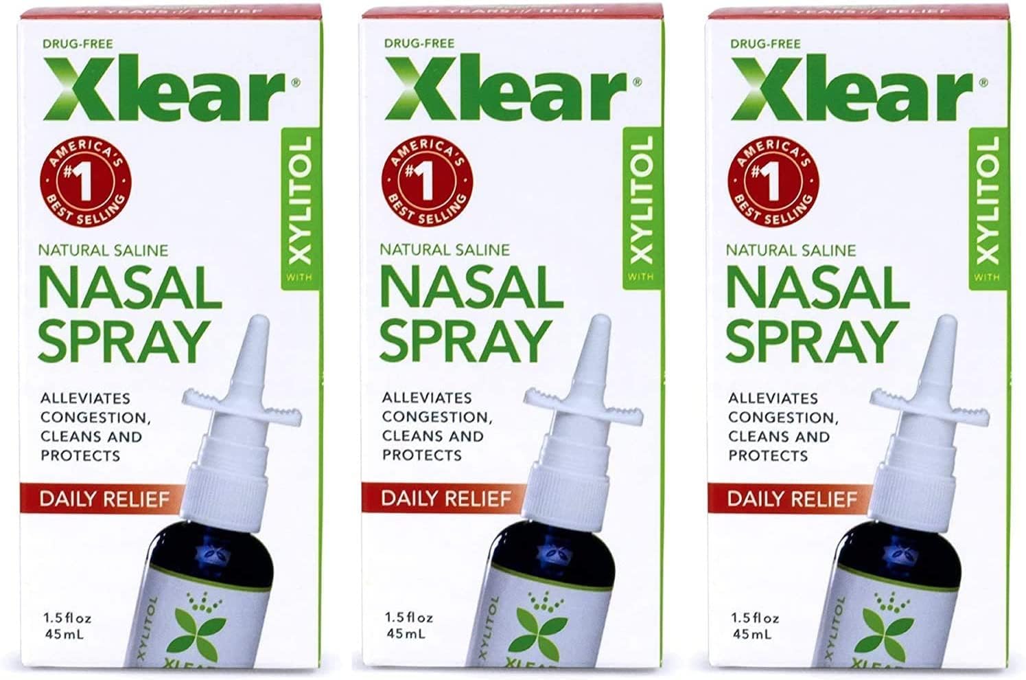 Xlear Natural Nasal Spray with Xylitol for Sinus Relief