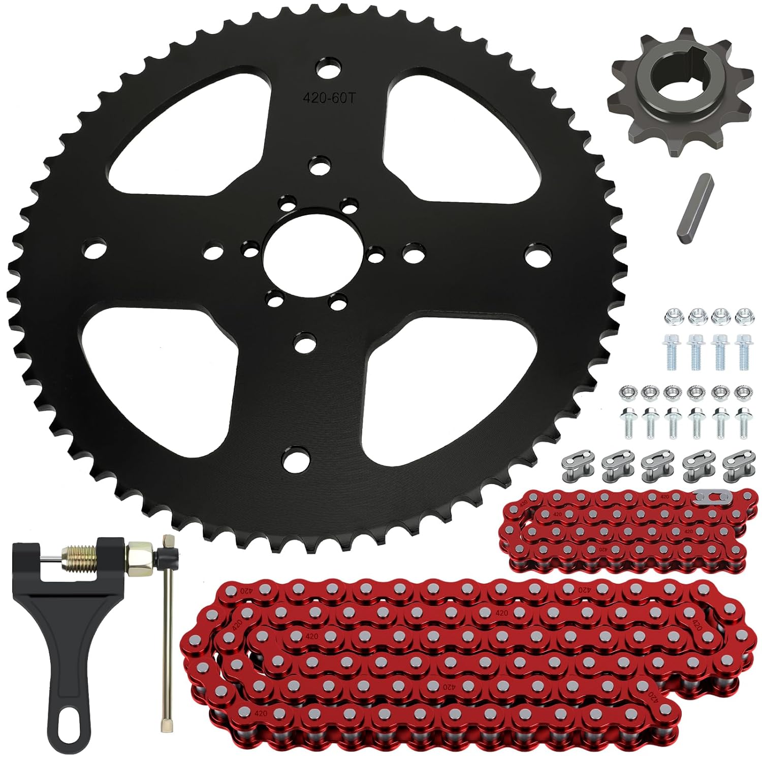 60T Sprocket 420 Chain Replacement for Mini Bike Performance