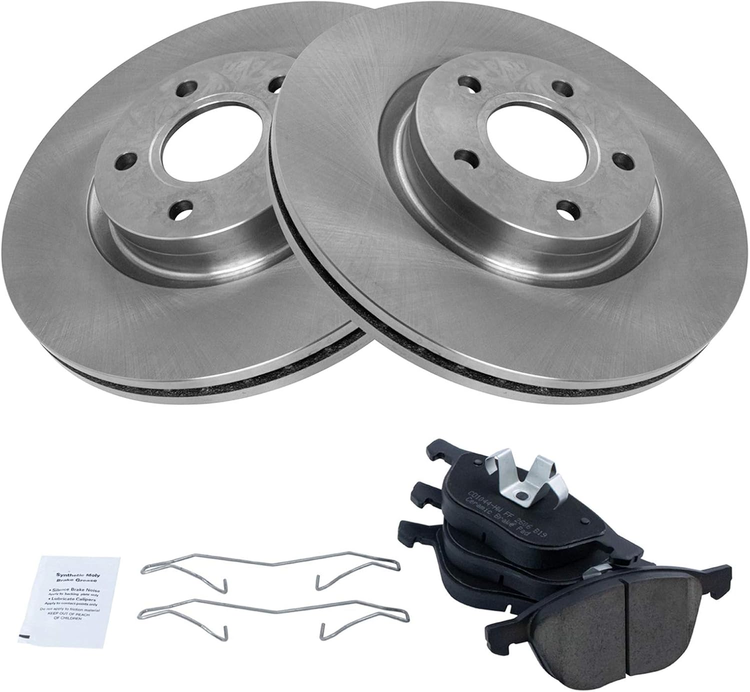 TRQ Front Brake Pad & Rotor Kit for Ford C-Max and Escape