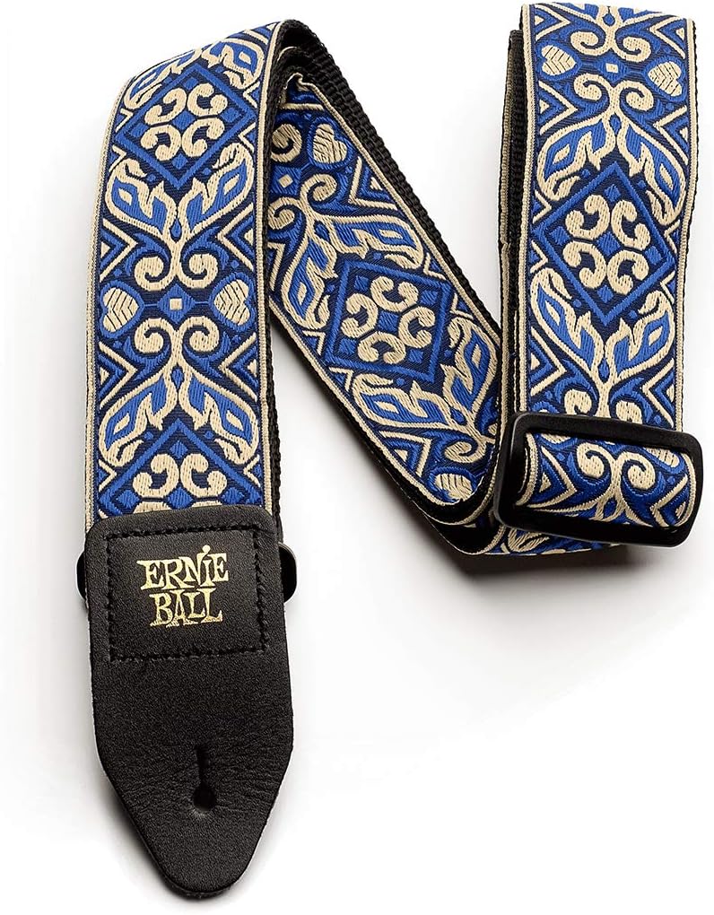 Comfortable Tribal Blue Guitar Strap by Ernie Ball