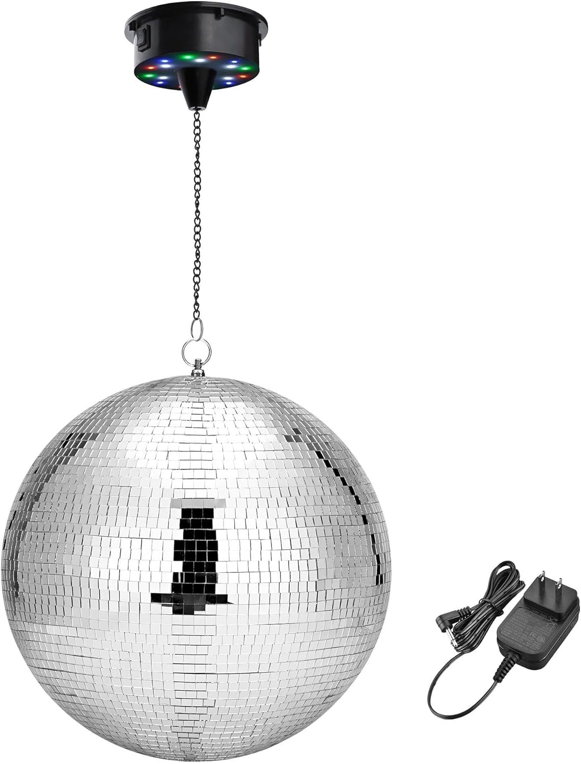 16 Disco Ball with Motor and RGBW LED Lights for Parties
