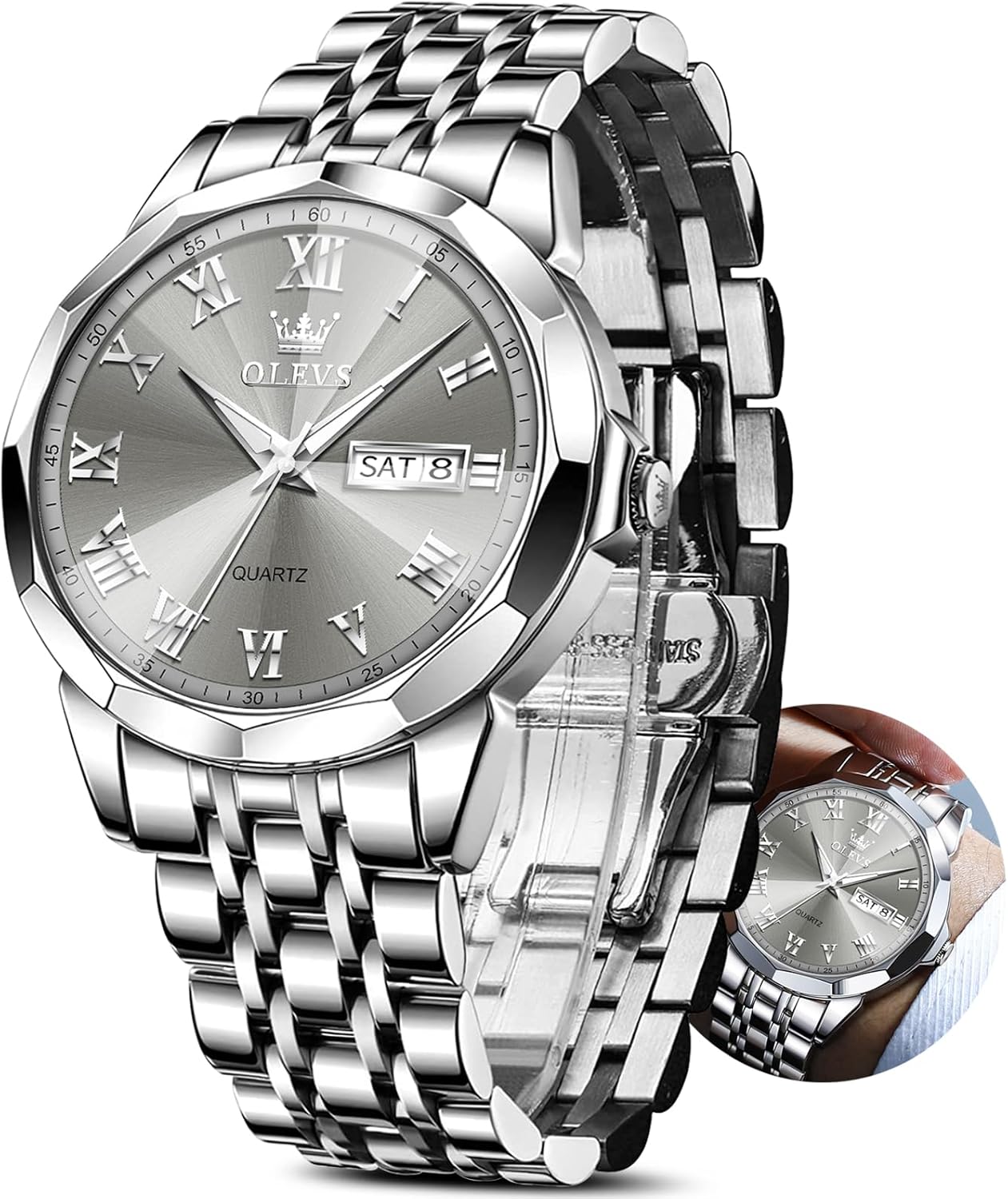 OLEVS Classic Men Watches with Date - Stylish and Durable Design