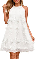 Simplee Women Halter Homecoming Dress - Flowy Mesh Mini