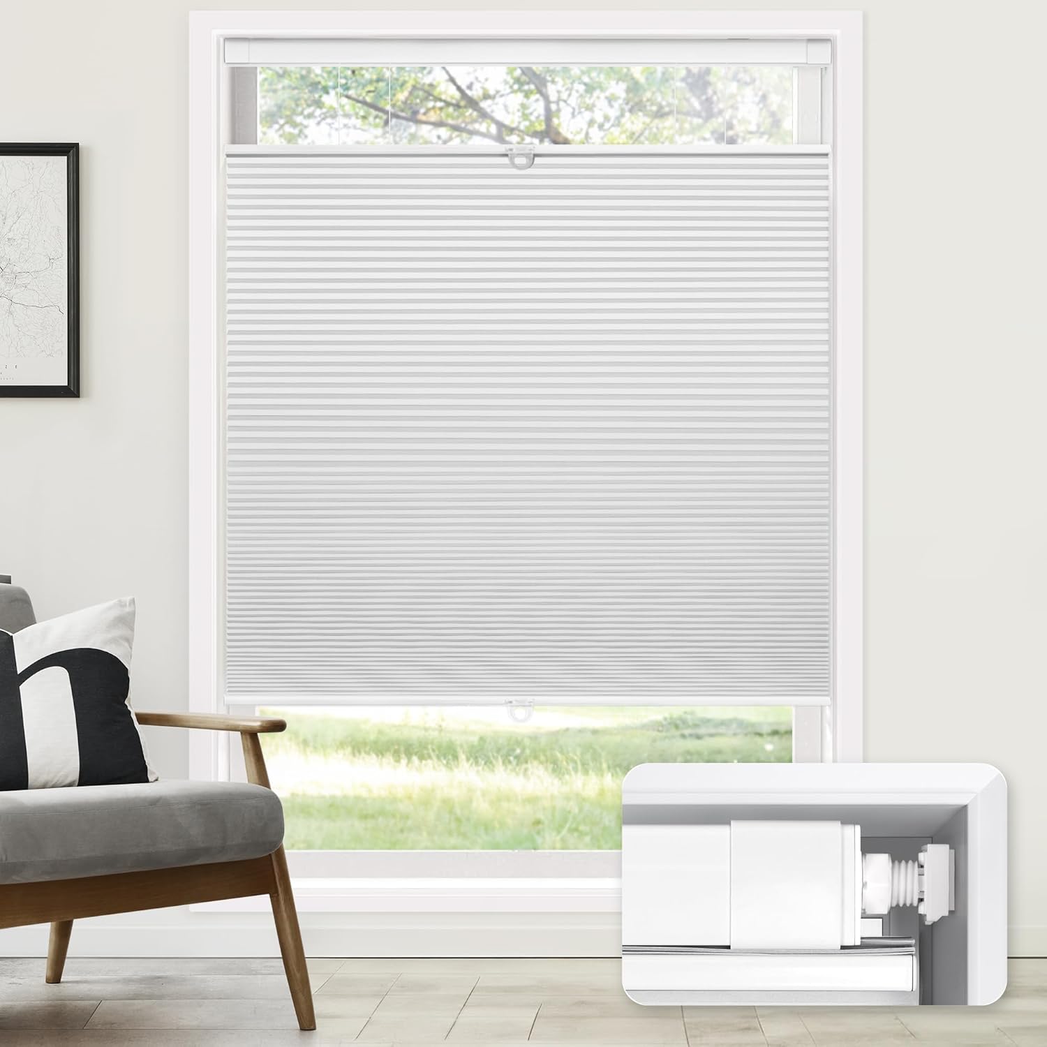 LazBlinds Cordless Cellular Shades for Home, Blackout Insulation