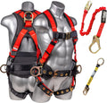 5pt Safety Harness with Back Pad and QCB Chest - 130-420 lb Capacity