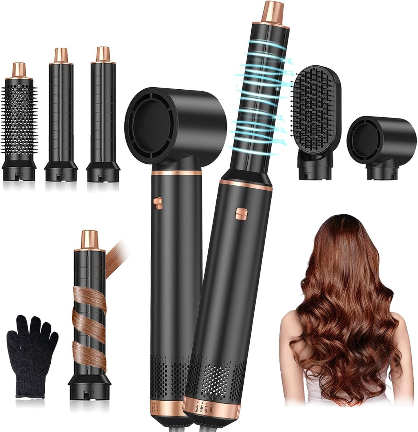 5 in 1 Blow Dryer Brush for Effortless Styling and Curls