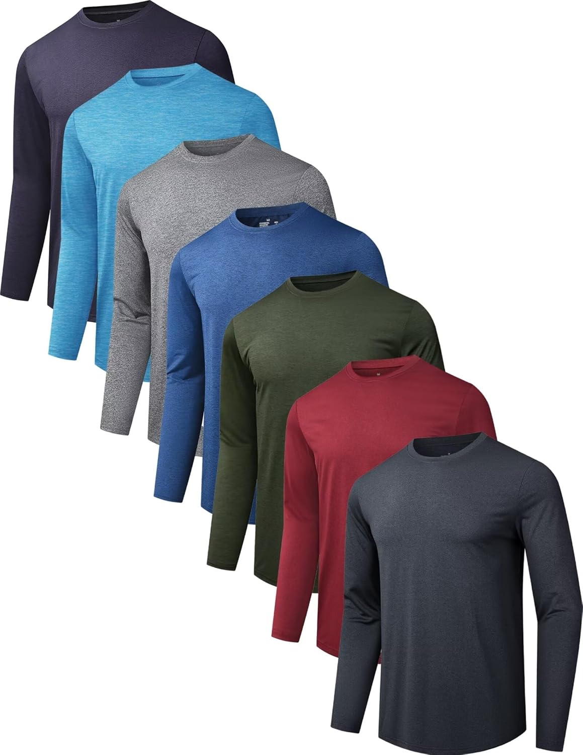 7 Pack Men's Moisture Wicking Sun Tee