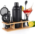 Ultimate Cocktail Kit with Bamboo Stand - Mix Perfect Drinks!