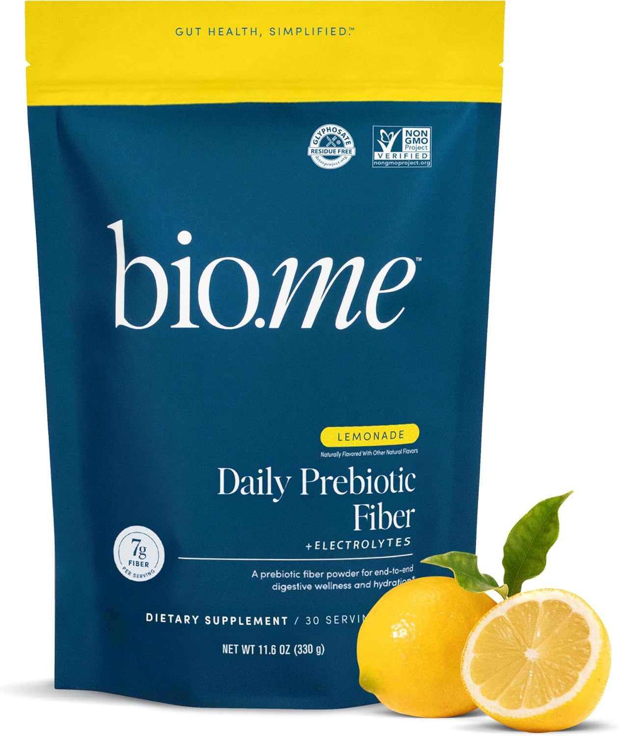 Daily Prebiotic Fiber Lemonade Powder for Digestive Health