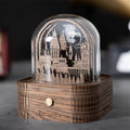Vintage Castle Music Box with Night Light for Any Occasion
