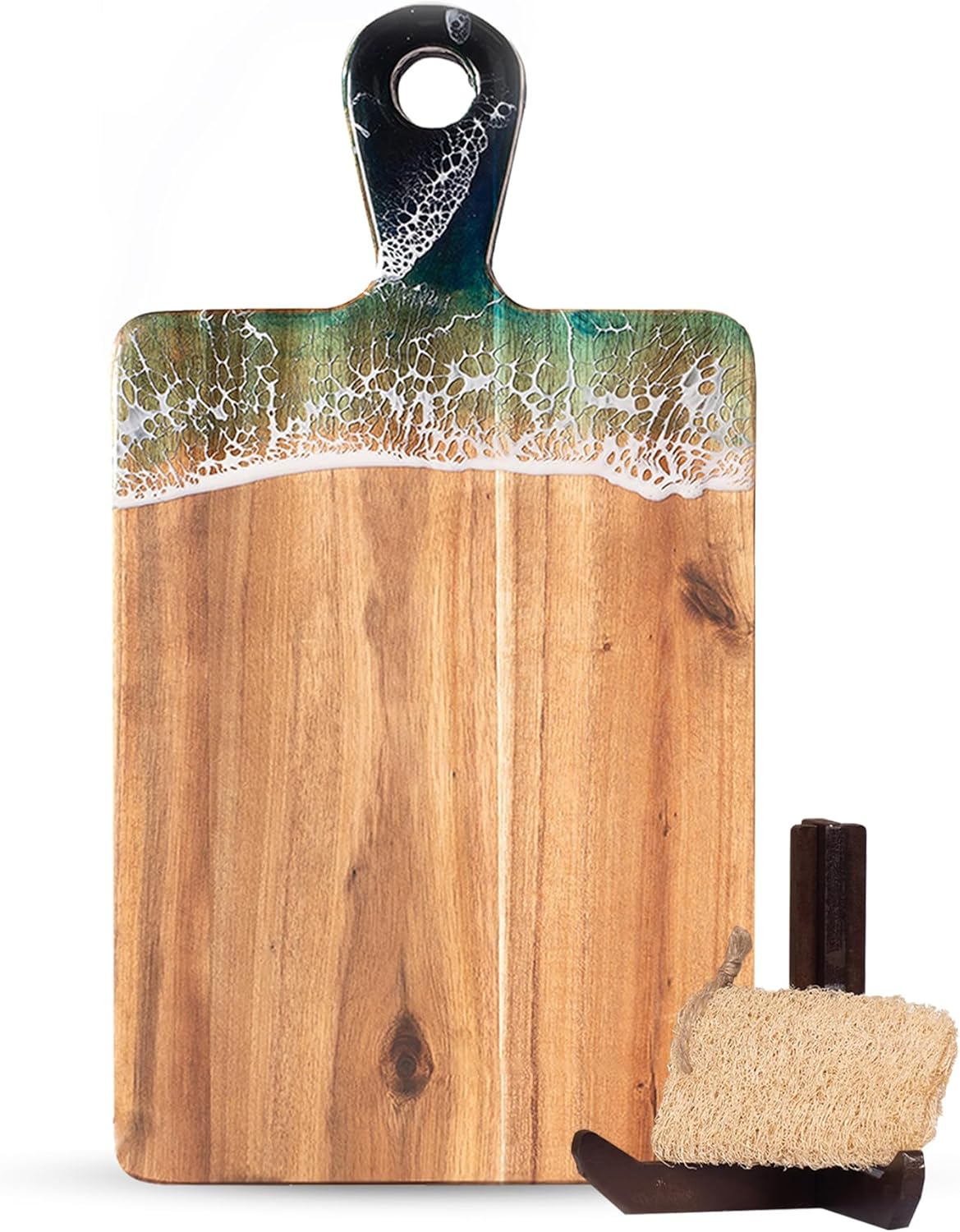 Acacia Wood Serving Board with Handle - Versatile Kitchen Essential